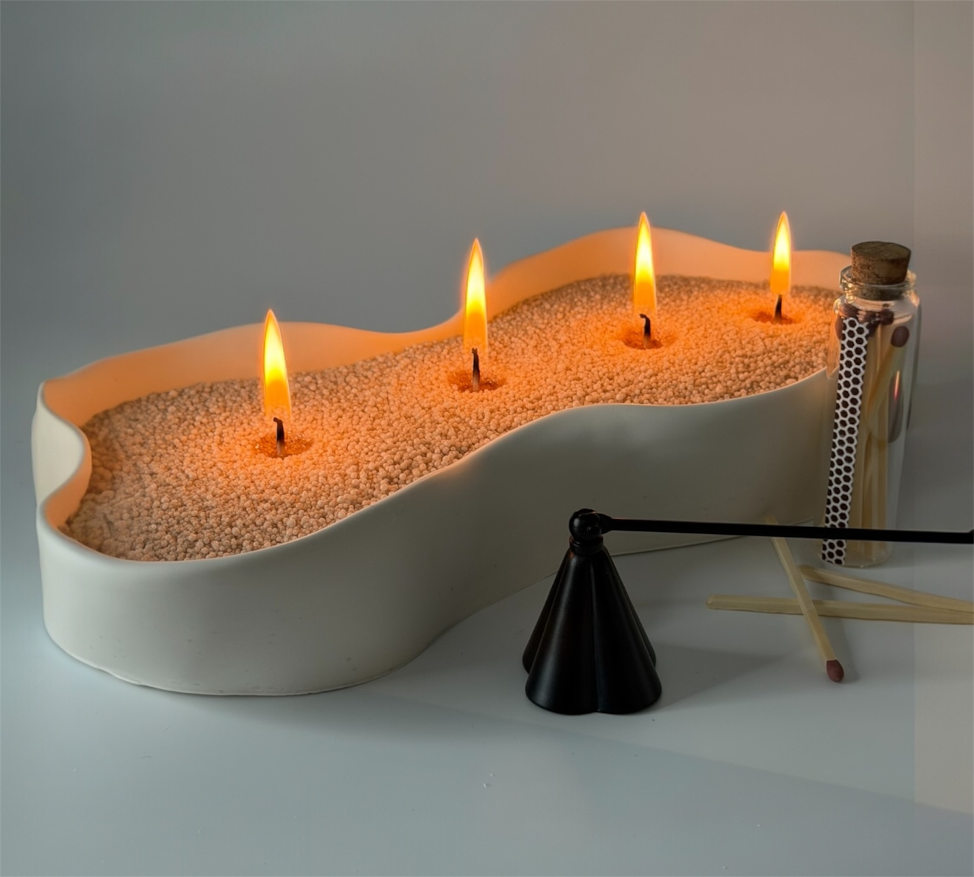 Wax Pearls Sculpt Set | סט נר פניני שעווה עם כלי מעוצב